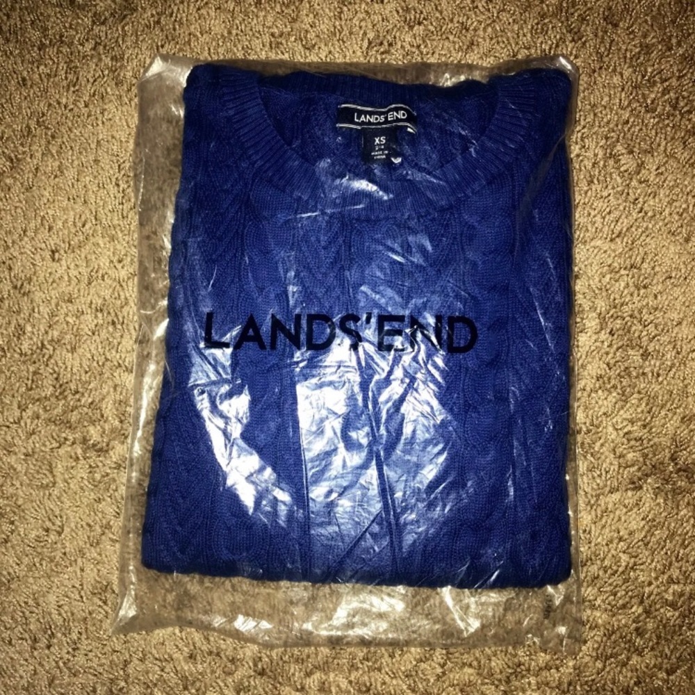 Lands End Royal Blue Sweater